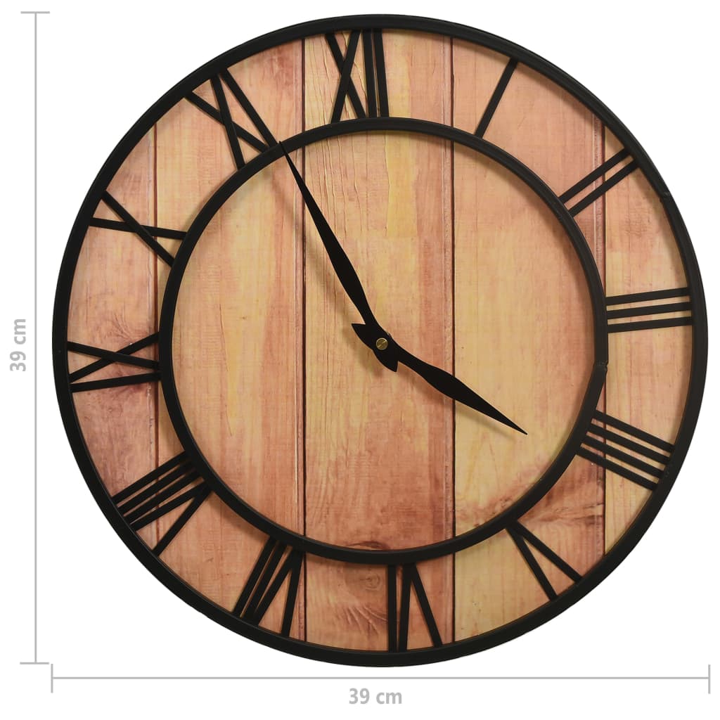 Horloge Industrielle Murale en MDF et Fer Noir-La-Fabrique-Industrielle