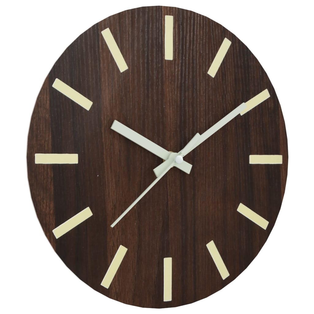 Horloge Industrielle en Bois à Aiguilles Lumineuses-La-Fabrique-Industrielle