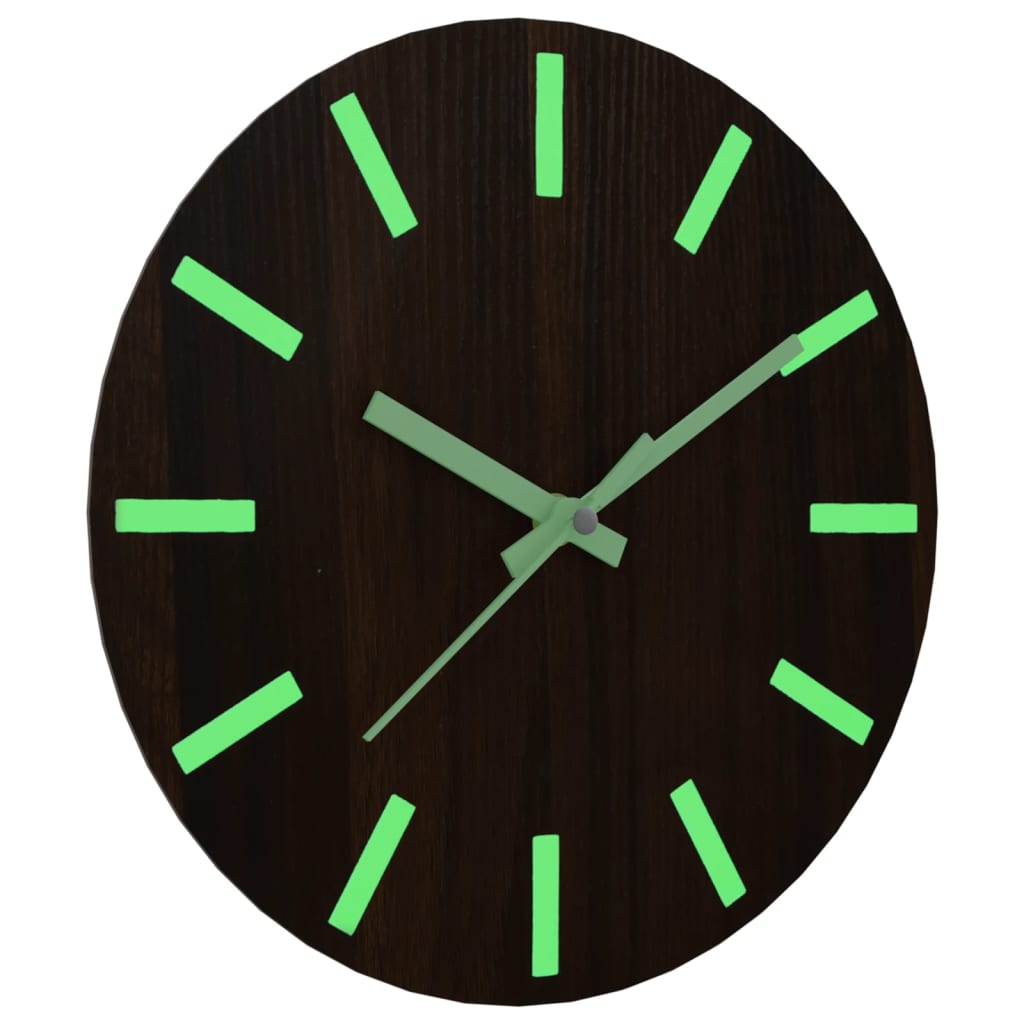 Horloge Industrielle en Bois à Aiguilles Lumineuses-La-Fabrique-Industrielle