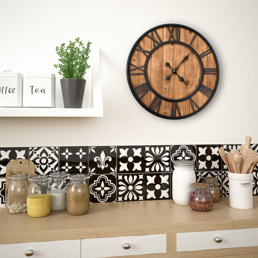 Horloge Industrielle en Bois et Métal-La-Fabrique-Industrielle