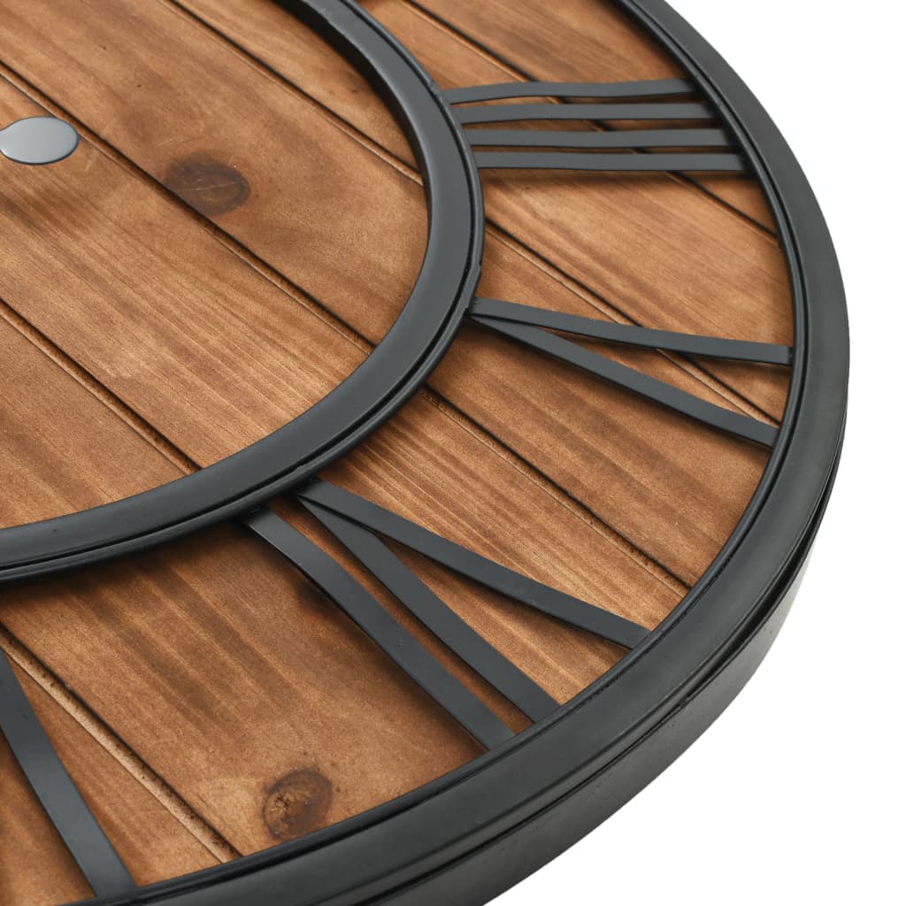 Horloge Industrielle en Bois et Métal-La-Fabrique-Industrielle