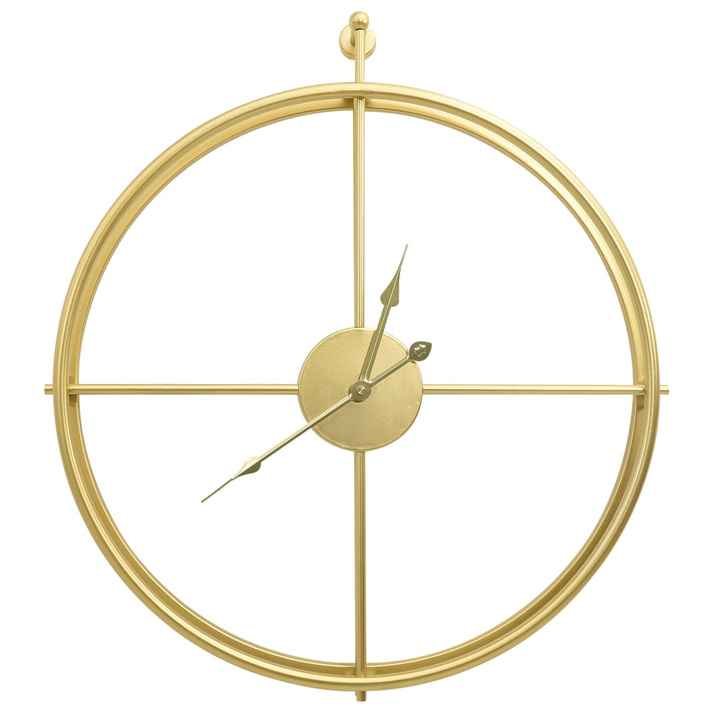 Horloge Murale Élégante en Métal Doré-La-Fabrique-Industrielle