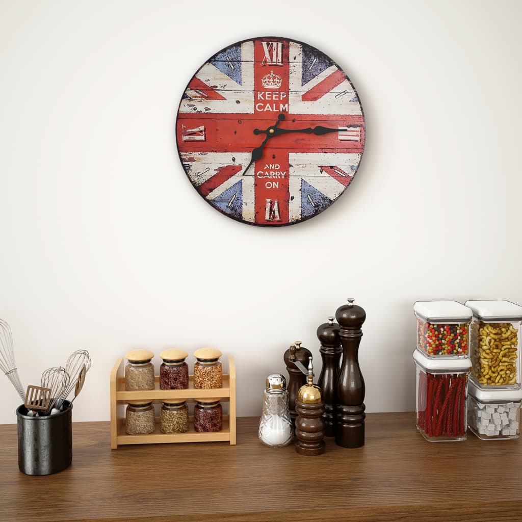 Horloge Murale Industrielle Style Vintage-Royaume-Uni-30 cm-La-Fabrique-Industrielle