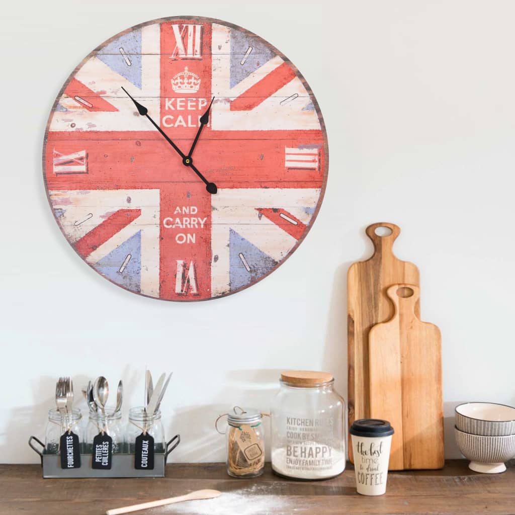 Horloge Murale Industrielle Style Vintage-Royaume-Uni-60 cm-La-Fabrique-Industrielle