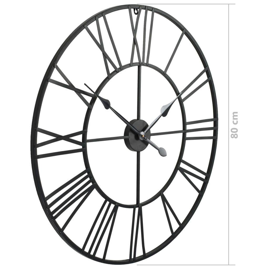Horloge Murale Industrielle en Métal 80 cm-La-Fabrique-Industrielle