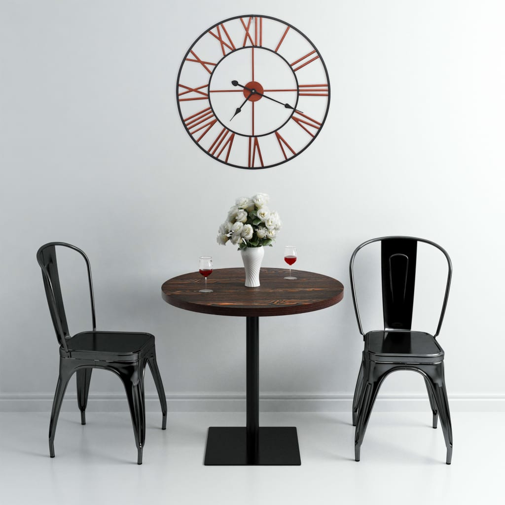 Horloge Murale Noire en Métal Indus-Rouge-58 cm-La-Fabrique-Industrielle