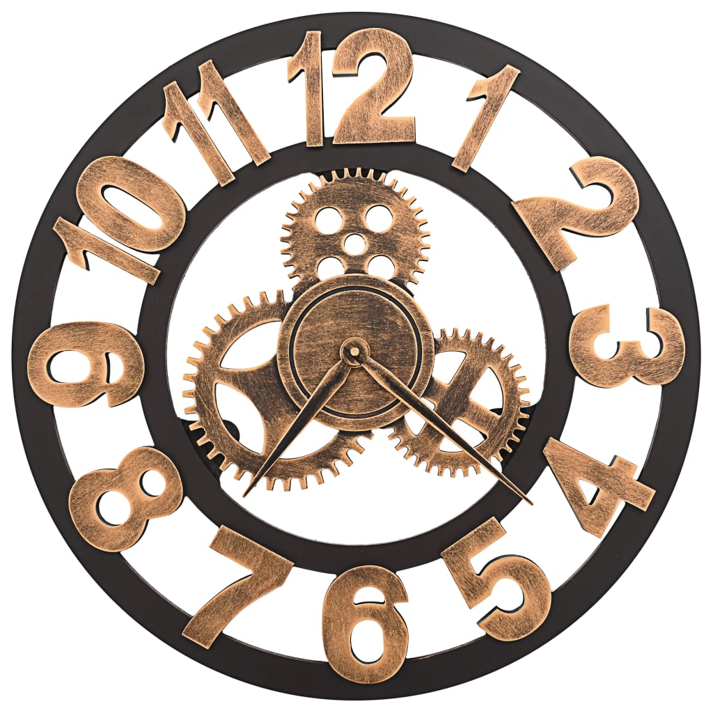 Horloge au Style Industriel en Métal Doré et Noir-La-Fabrique-Industrielle