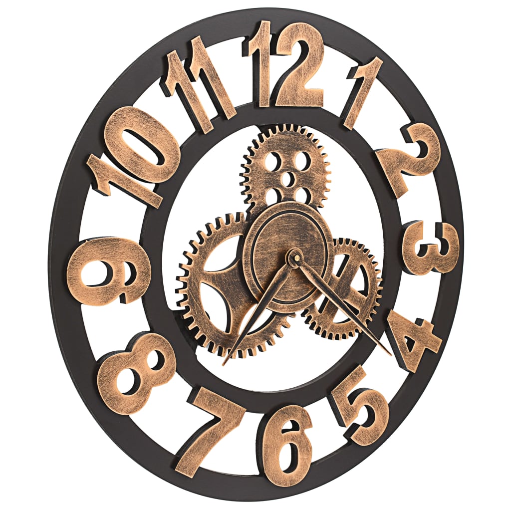 Horloge au Style Industriel en Métal Doré et Noir-La-Fabrique-Industrielle