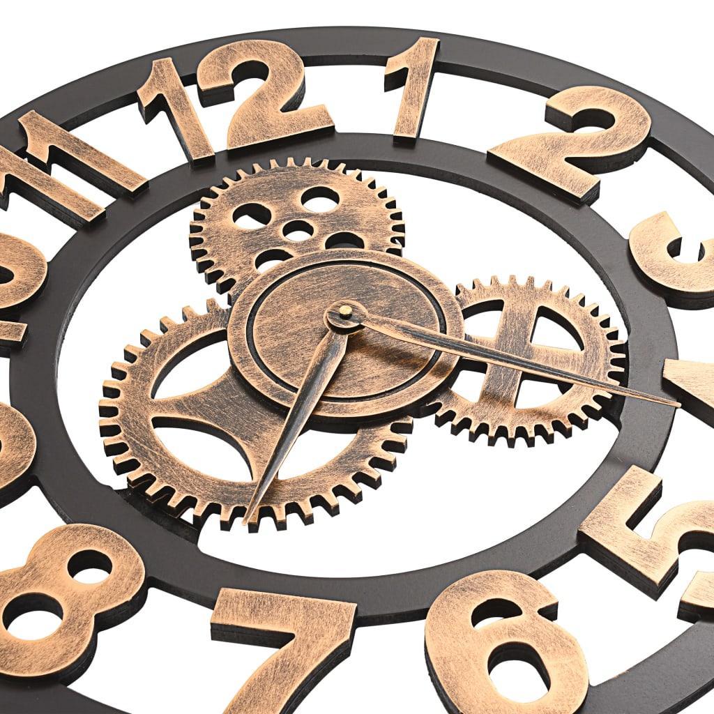 Horloge au Style Industriel en Métal Doré et Noir-La-Fabrique-Industrielle