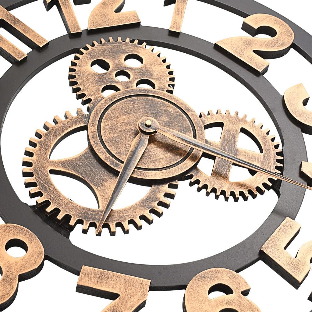 Horloge au Style Industriel en Métal Doré et Noir-La-Fabrique-Industrielle