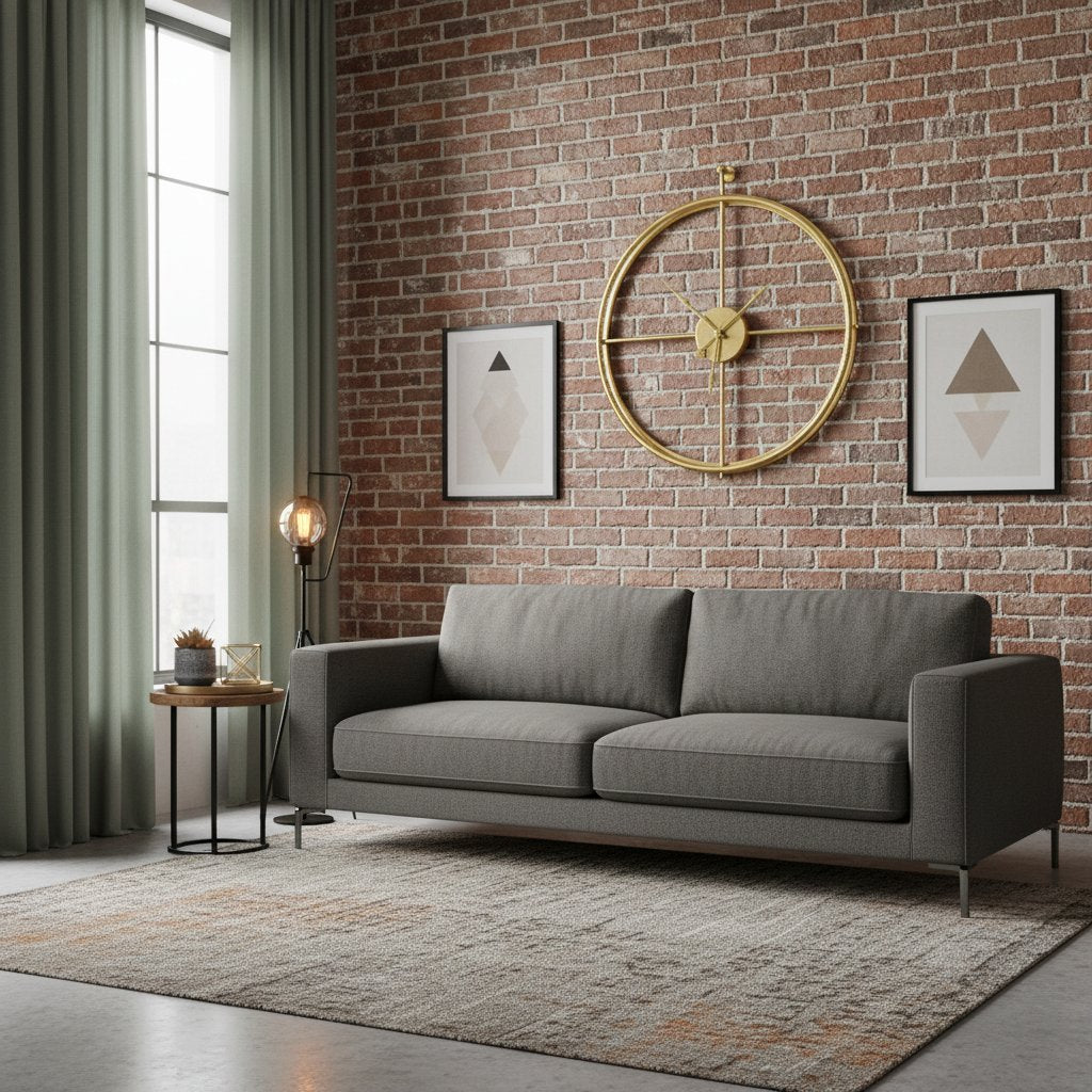 Horloge Murale Élégante en Métal Doré