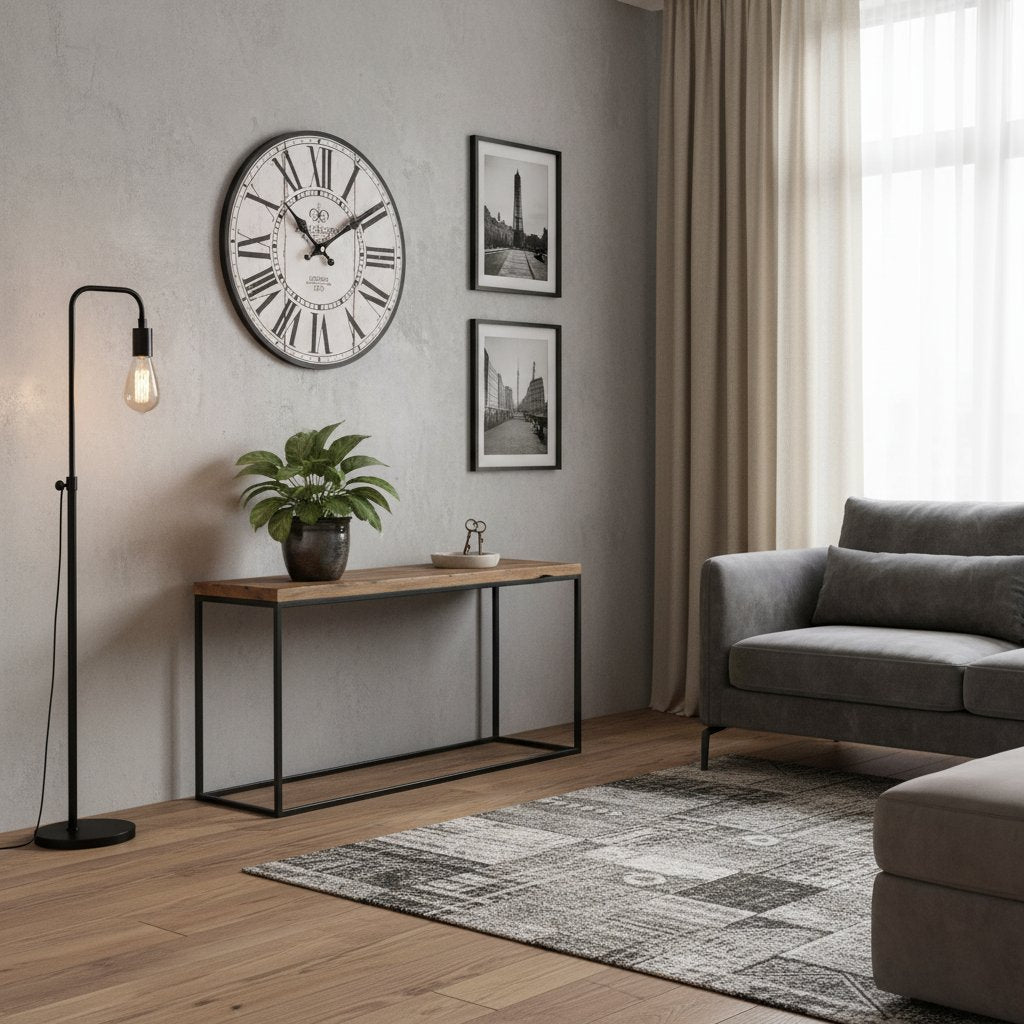 Horloge Murale Industrielle Style Vintage