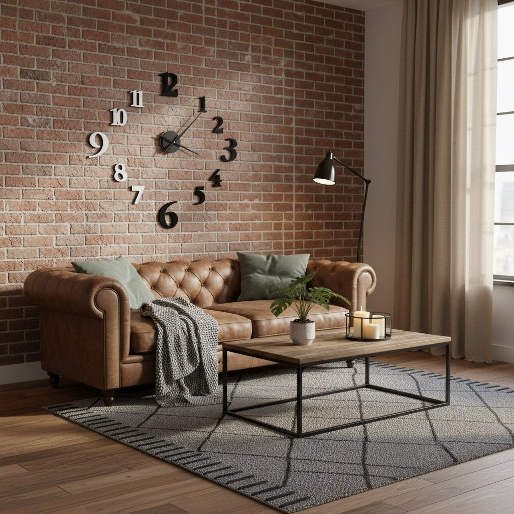 Horloge Murale Industrielle XXL avec Design 3D