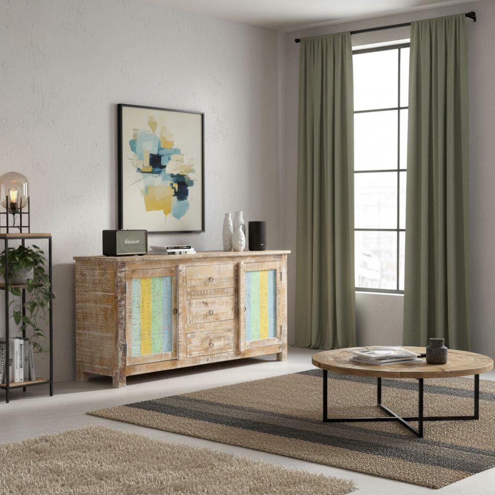 Buffet Élégant en Bois Brut d'Acacia