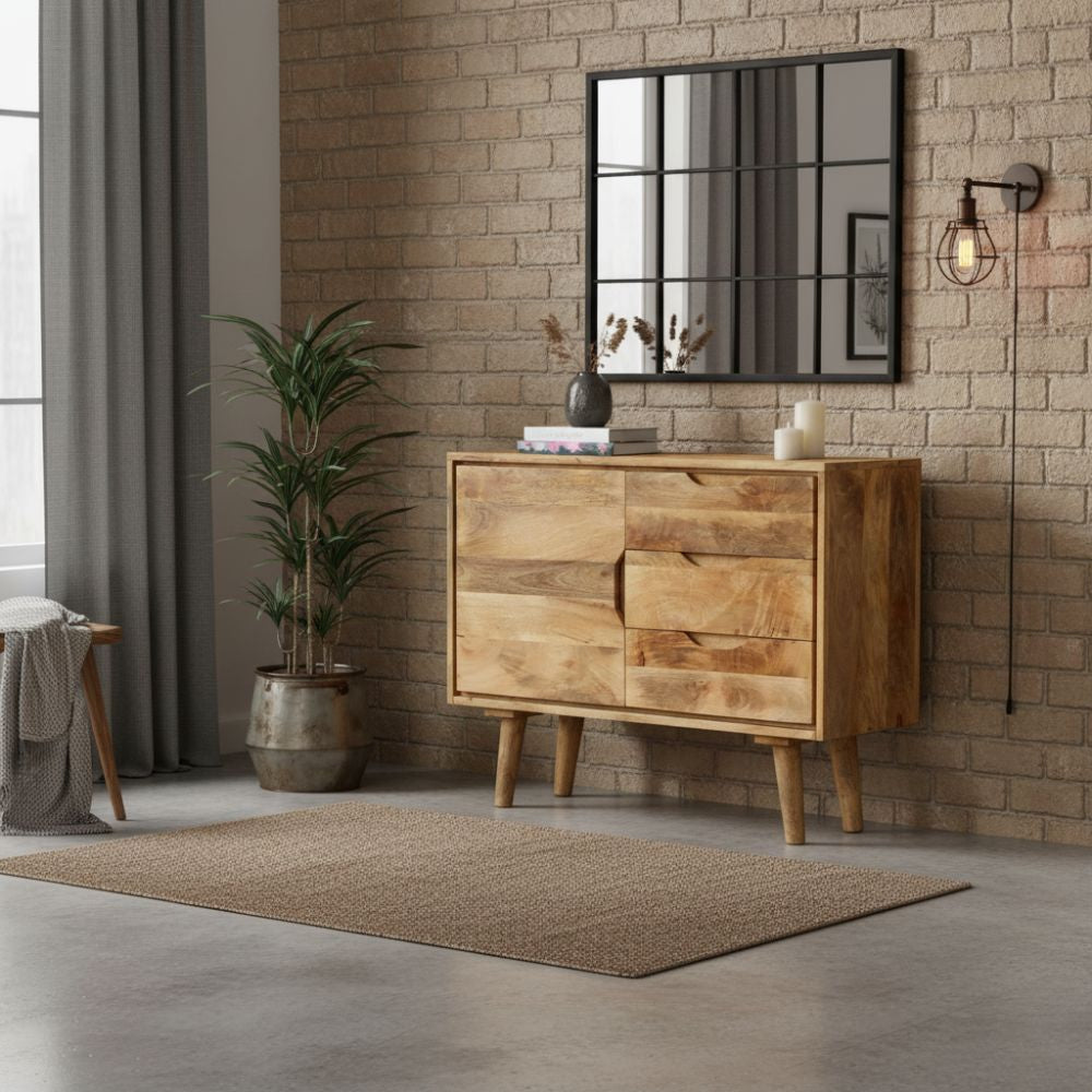 Buffet Indus en Bois de Manguier Style Scandinave