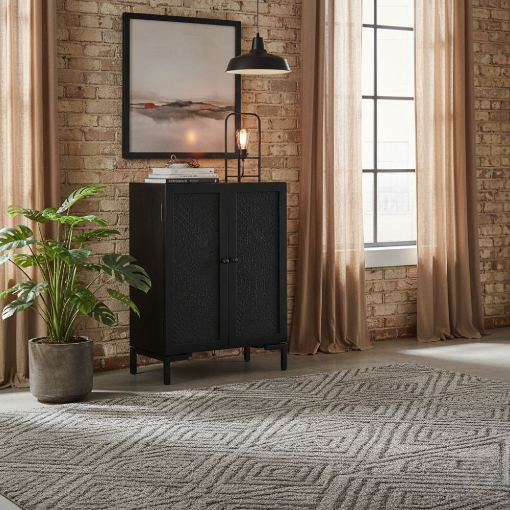 Buffet Industriel en Bois Massif et Fer Noir