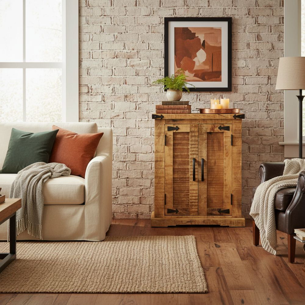 Buffet en Bois de Manguier Brut Rustique