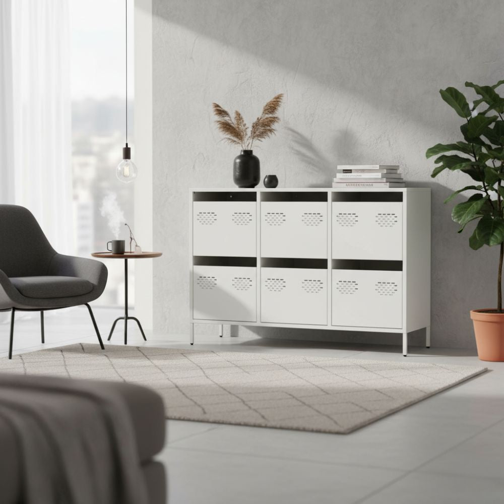 Buffet en Métal et Acier Style Industriel