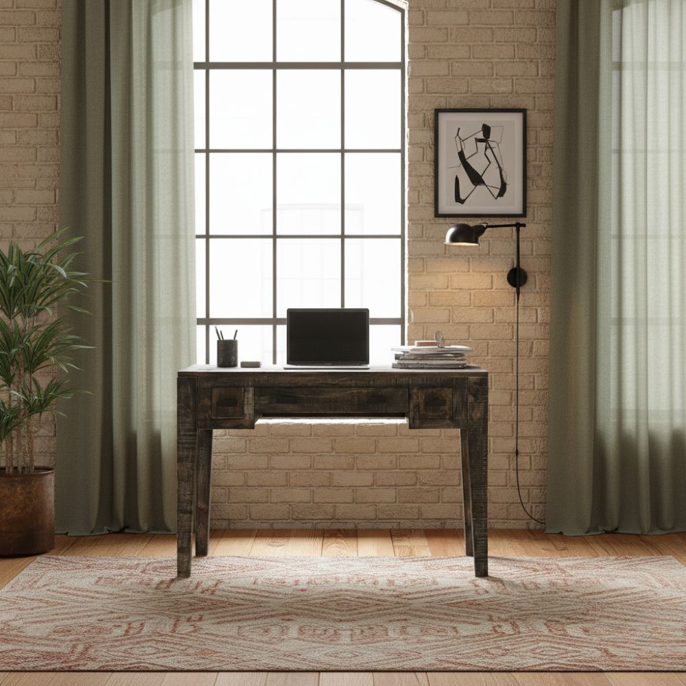 Bureau Élégant en Bois de Manguier Massif