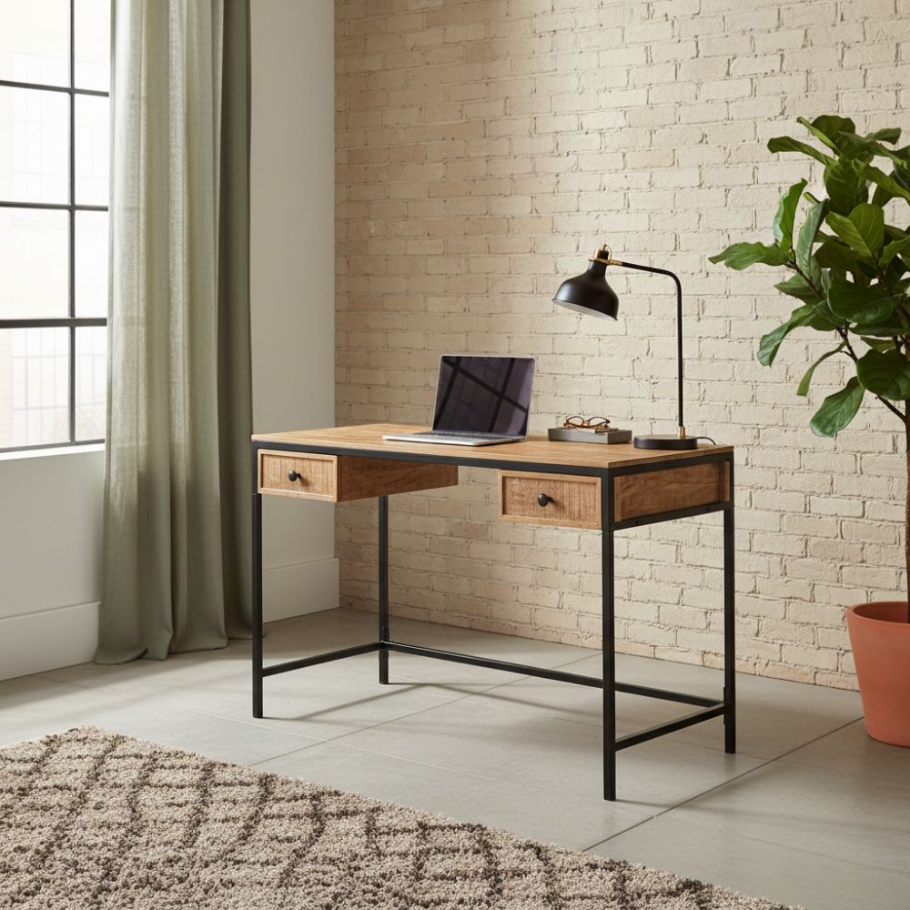 Bureau Industriel en Bois et Métal