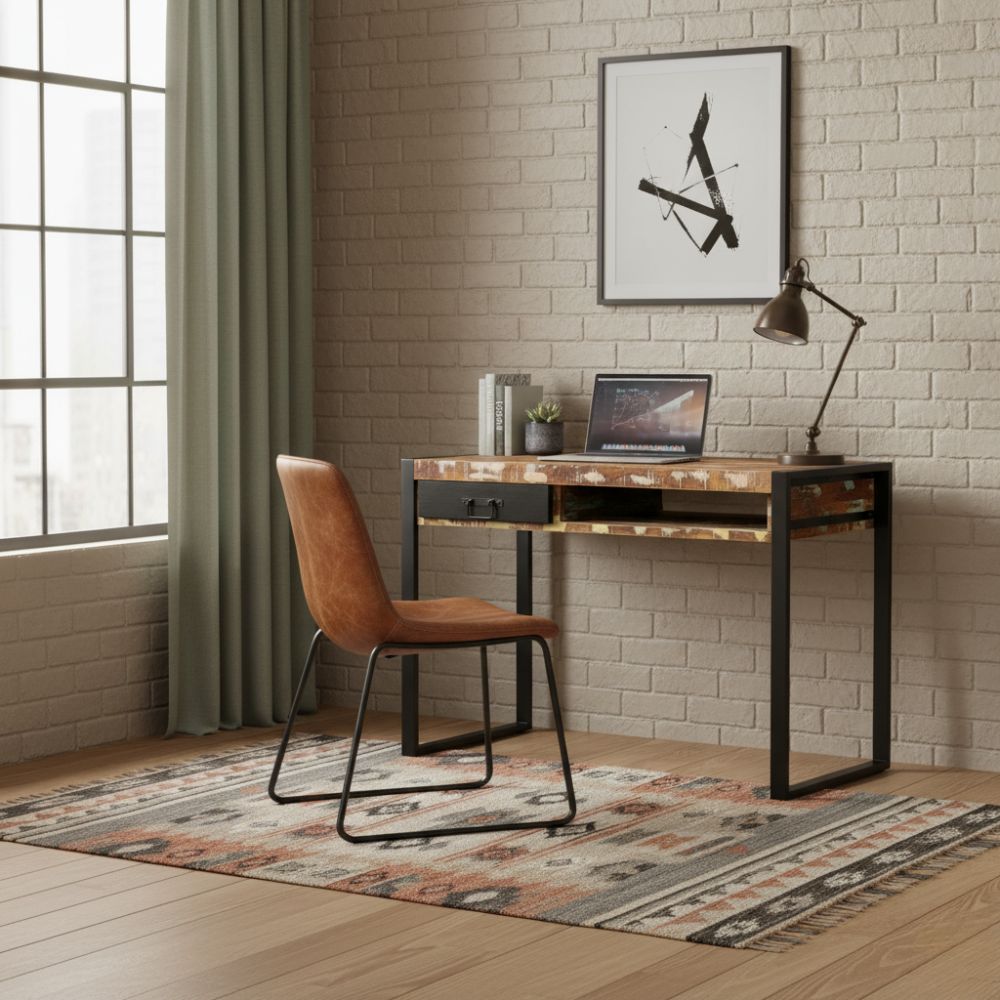 Bureau avec Tiroir Style Industriel