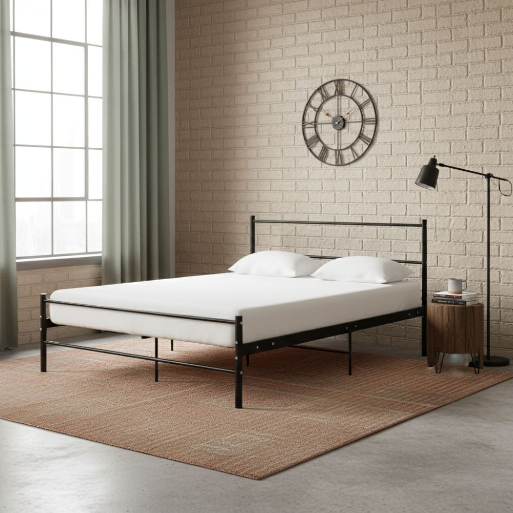 Cadre de Lit en Métal Style Industriel 140x200