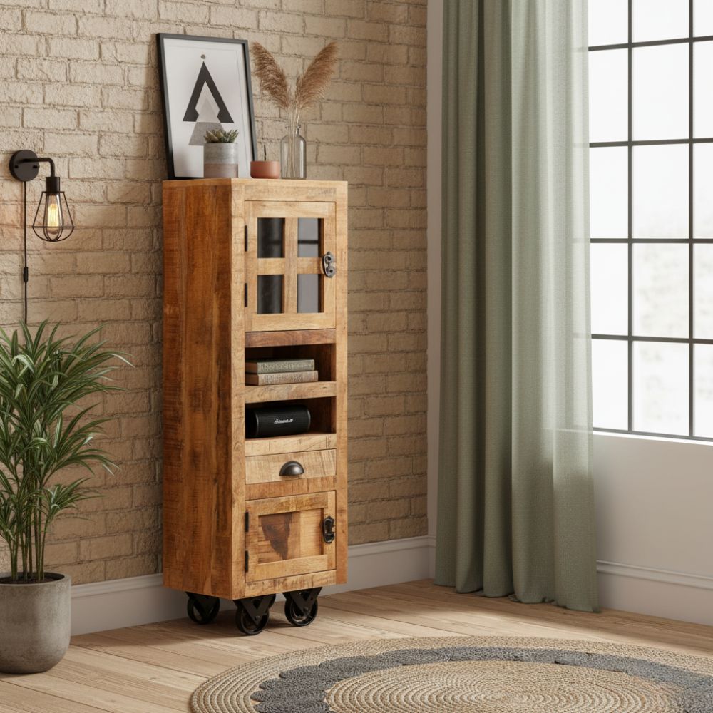 Chiffonnier en Bois de Manguier Industriel