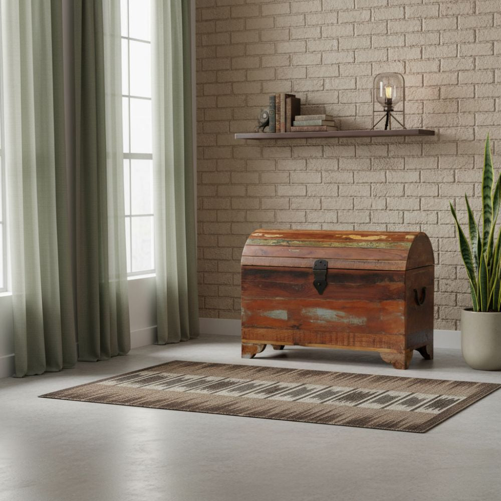 Coffre de Rangement en Bois Style Industriel