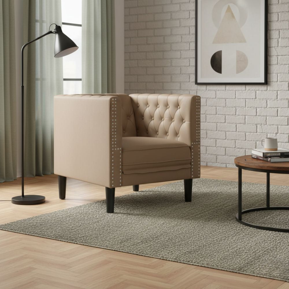 Fauteuil Chesterfield Style Industriel Confortable