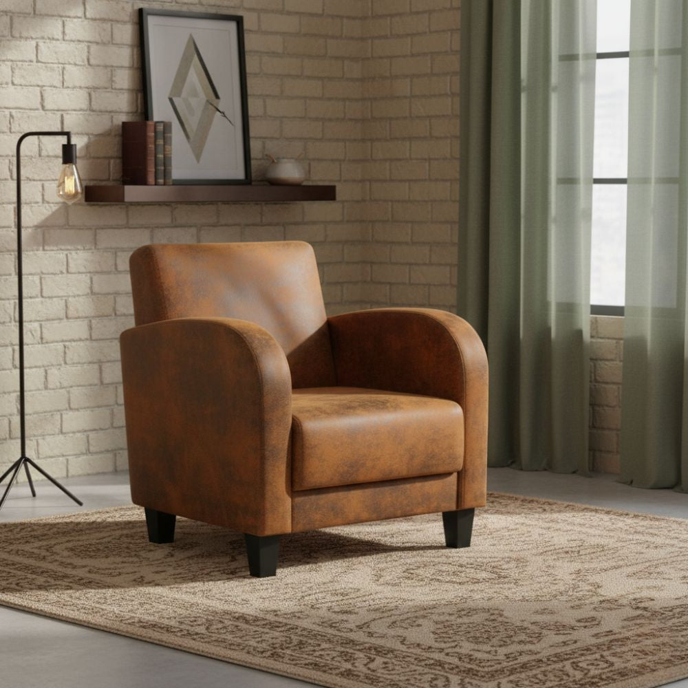 Fauteuil en Similicuir Daim de Salon Industriel