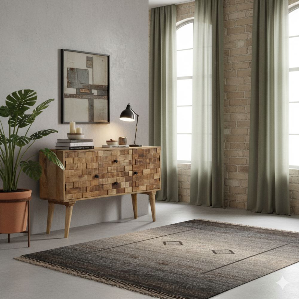 Grand Buffet en Bois Massif de Manguier