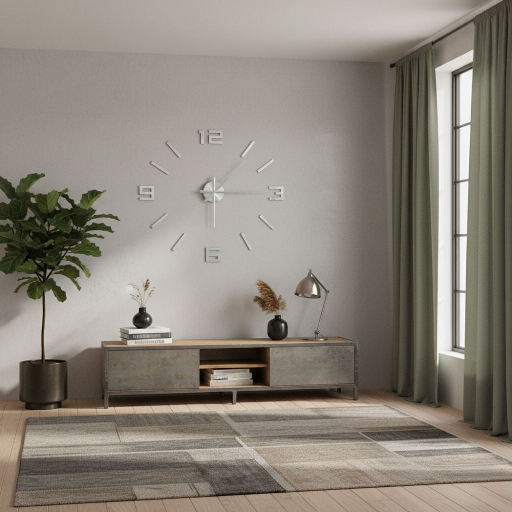Horloge Industrielle XXL avec Effet 3D