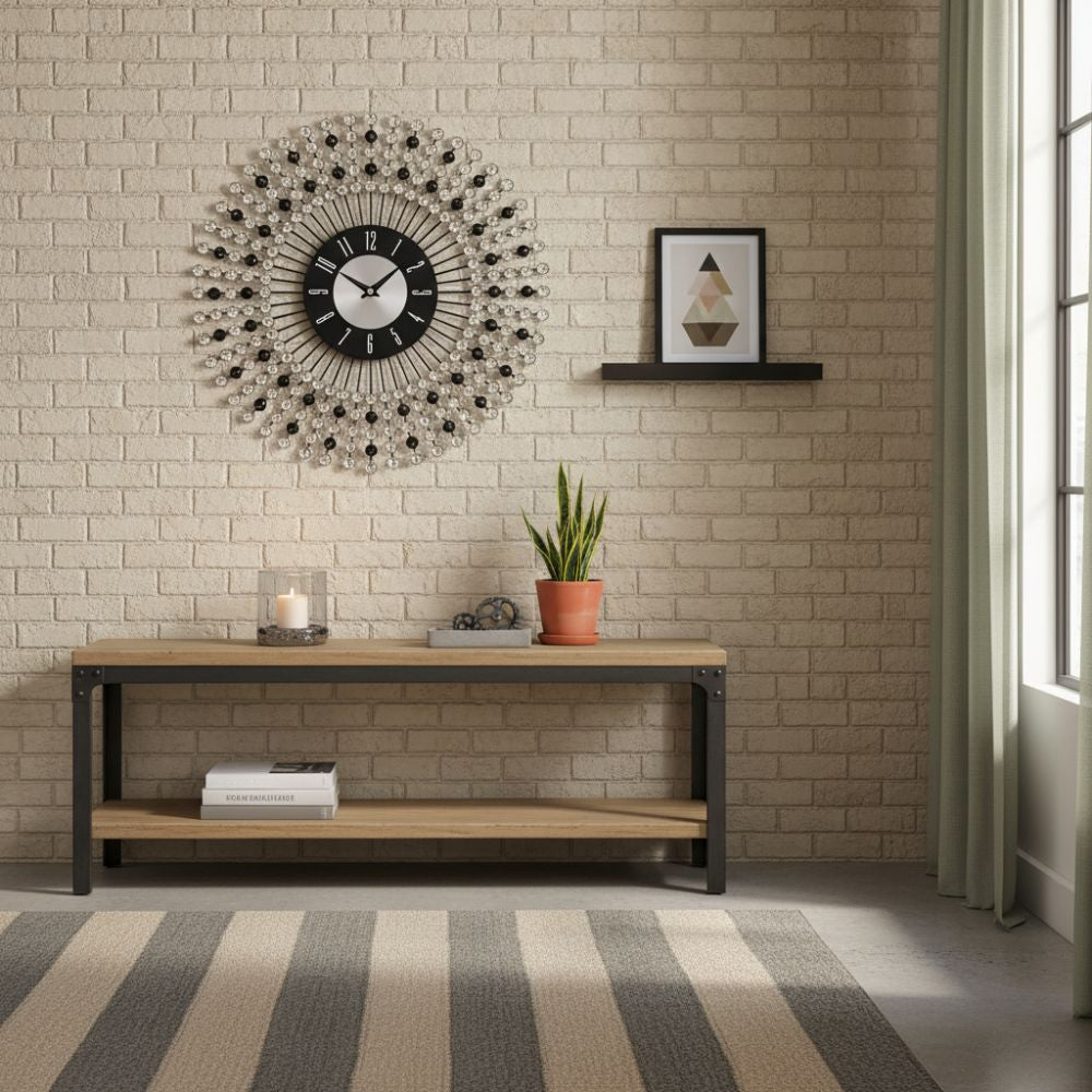 Horloge Murale Élégante en Métal Industriel