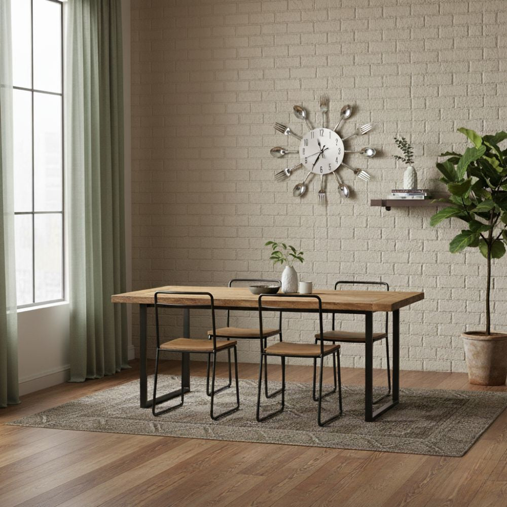 Horloge Murale Industrielle en Aluminium Argenté