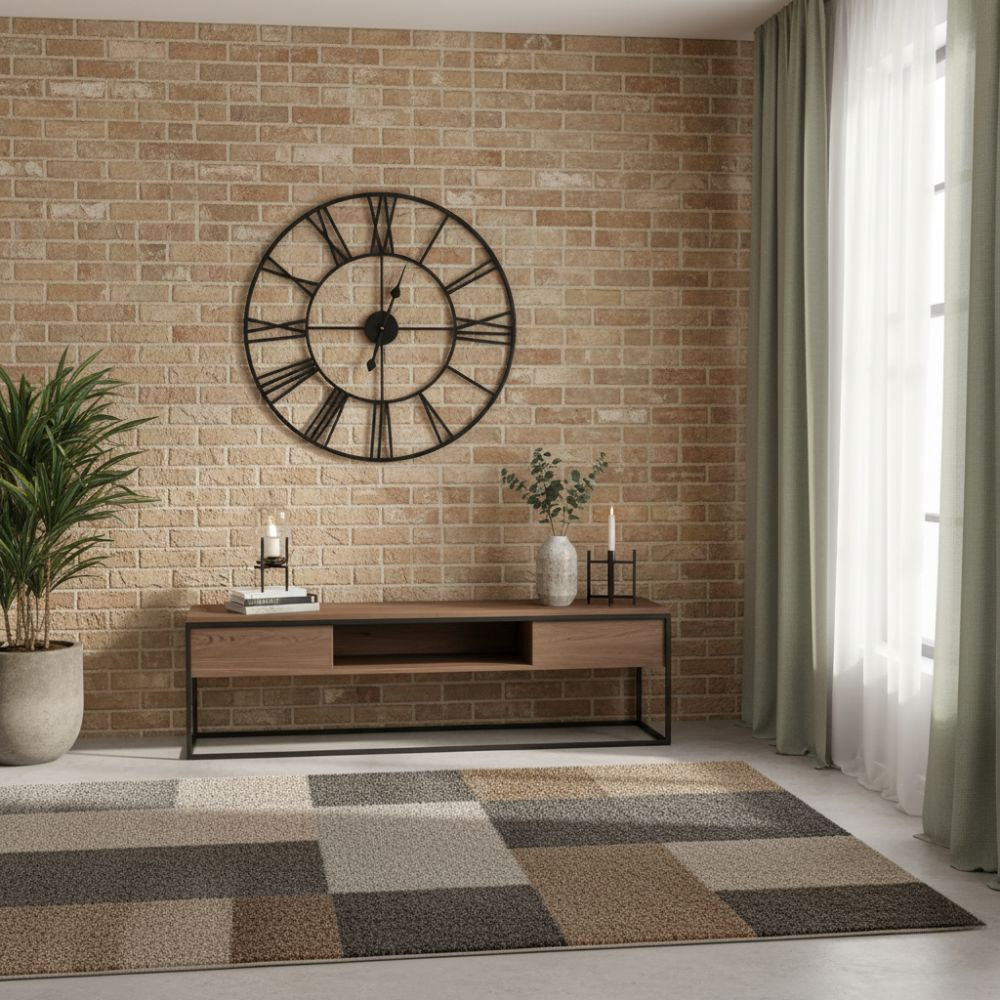 Horloge Murale Industrielle en Métal 80 cm