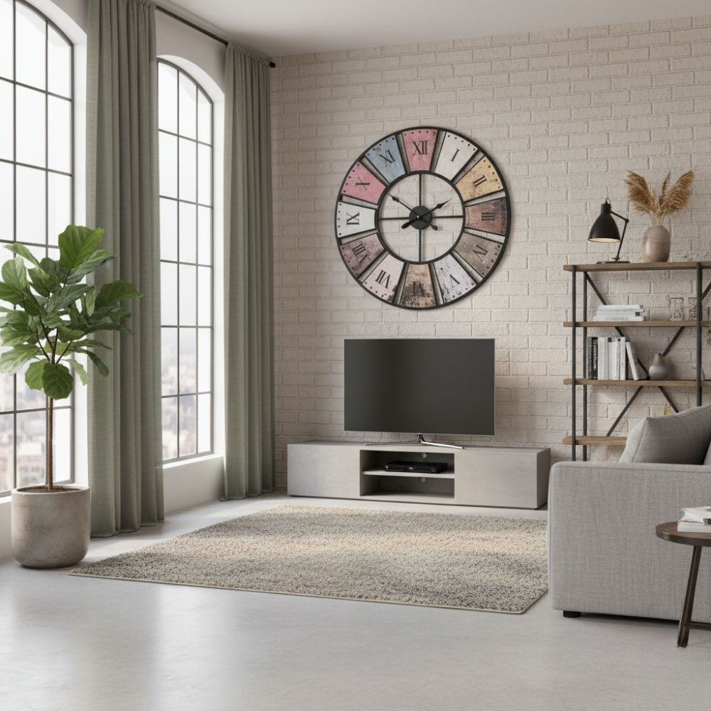 Horloge Murale Vintage en Métal Industriel