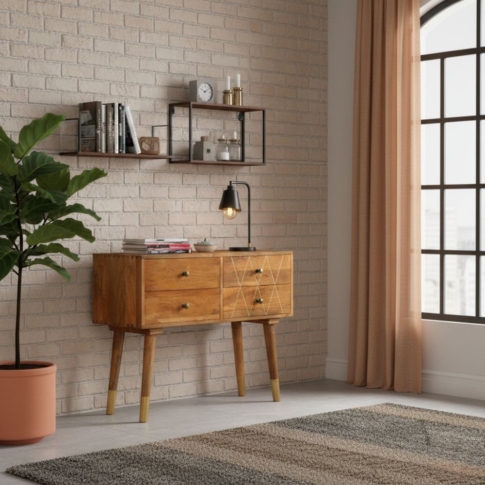 Petit Chiffonnier en Bois de Manguier Massif