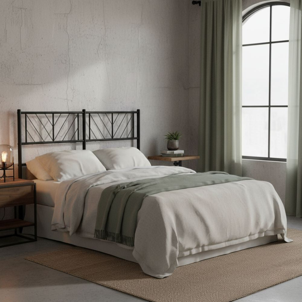 Tête de Lit en Métal Effet Industriel