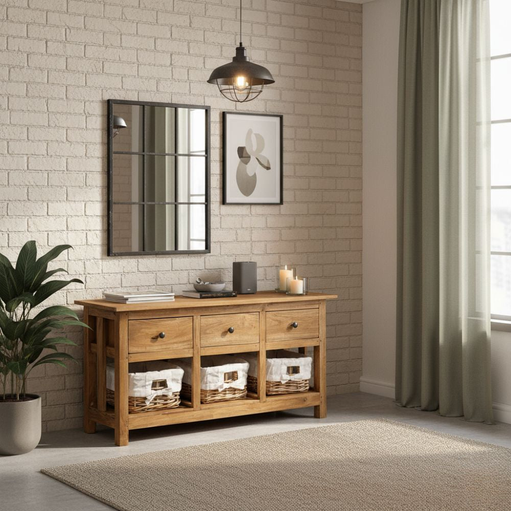 Buffet Ancien en Bois d'Acajou Massif