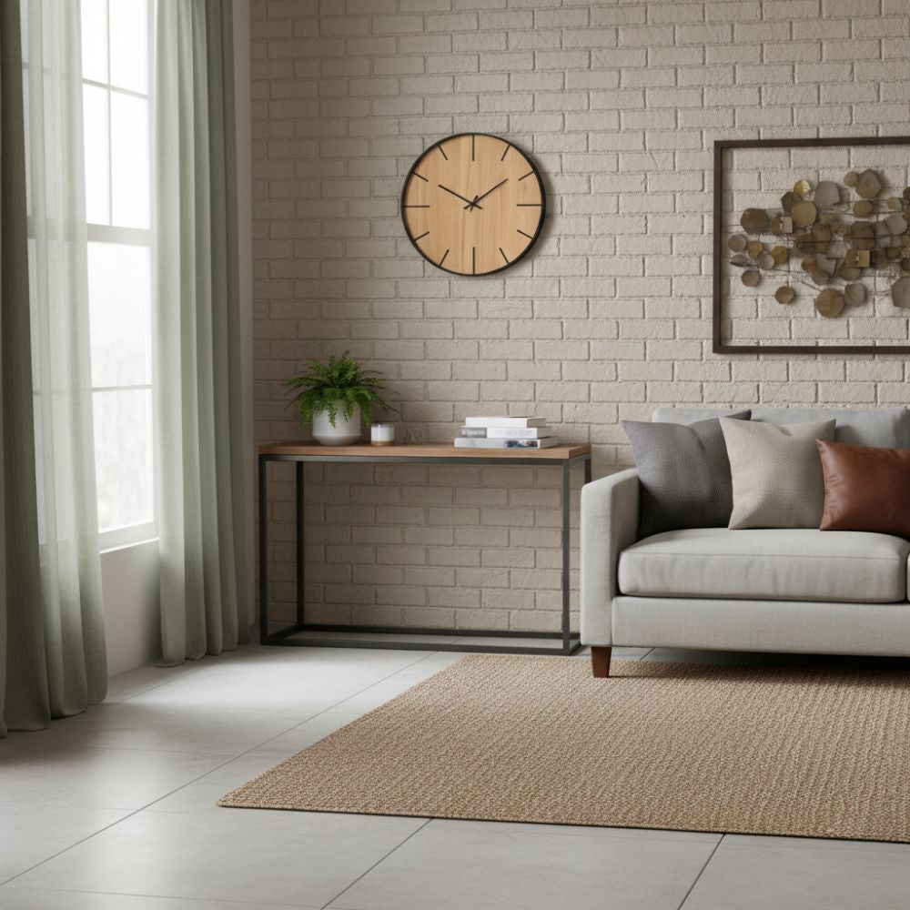 Horloge Murale Industrielle en Métal et Bois Chic