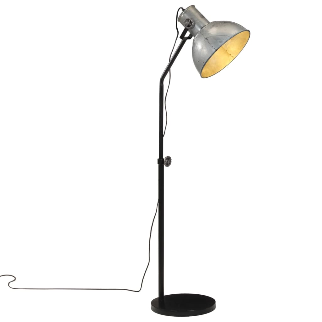 Lampadaire Élégant en Métal Noir Style Industriel-Argent-1-La-Fabrique-Industrielle