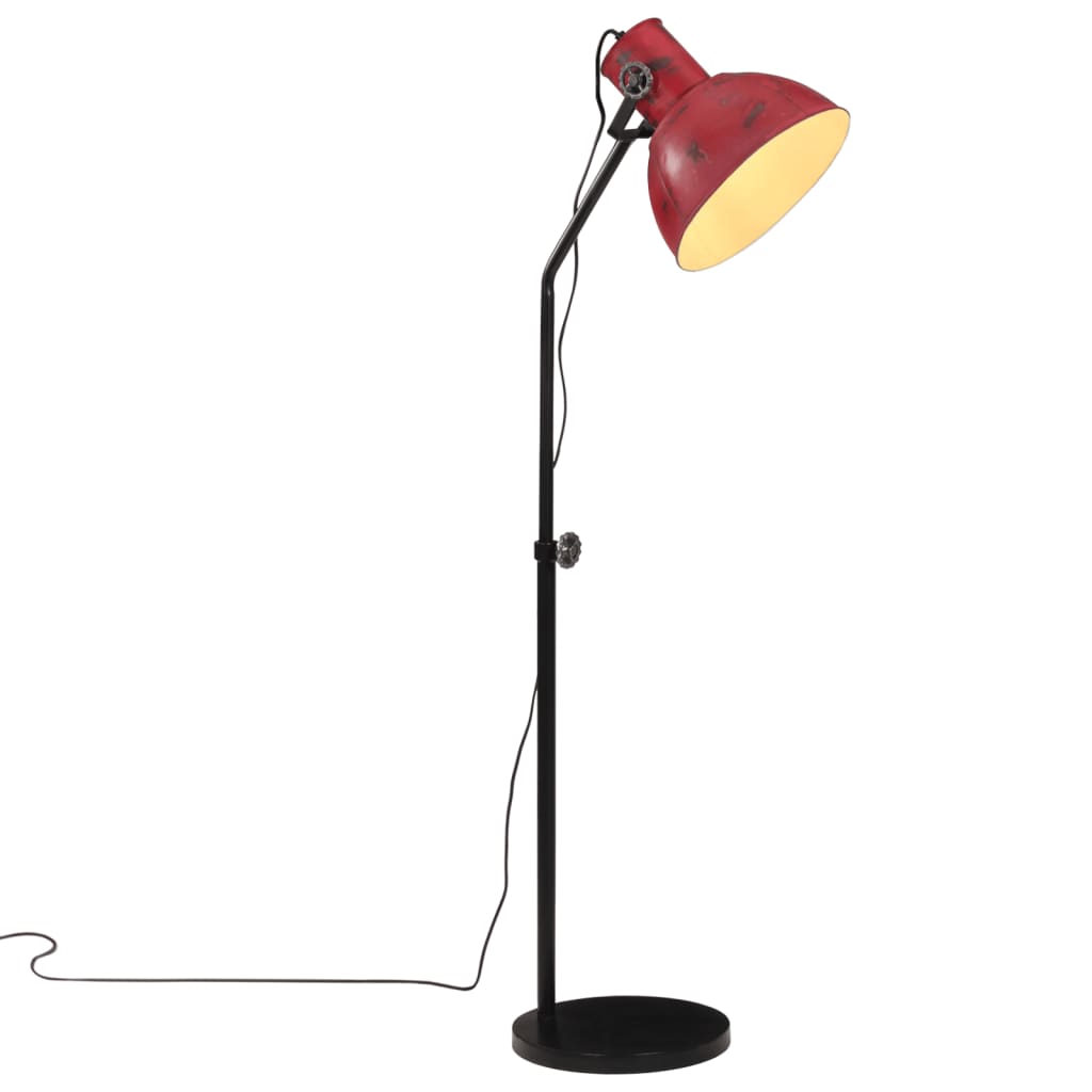 Lampadaire Élégant en Métal Noir Style Industriel-Rouge-1-La-Fabrique-Industrielle