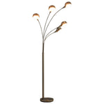Lampadaire Industriel Moderne pour Salon-argenté et blanc-1-La-Fabrique-Industrielle