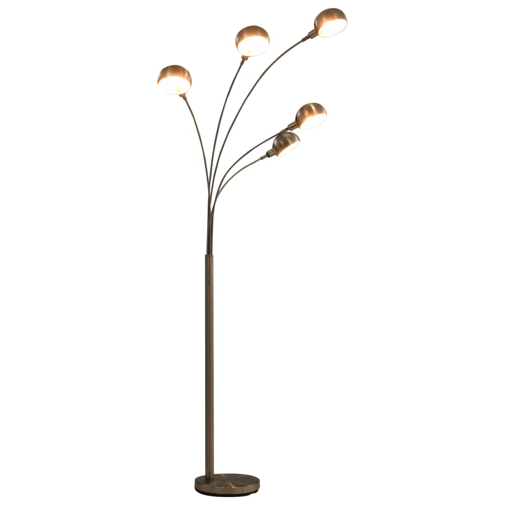 Lampadaire Industriel Moderne pour Salon-argenté et blanc-1-La-Fabrique-Industrielle