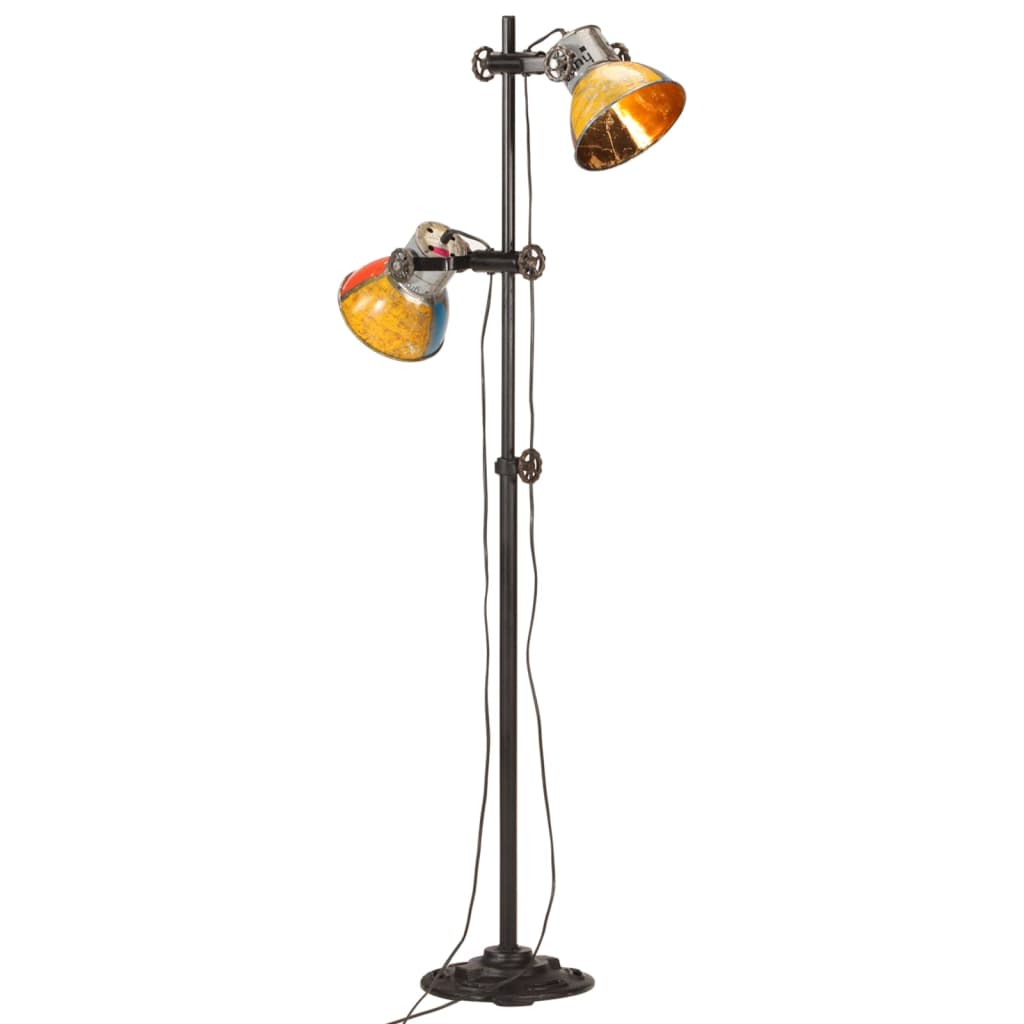 Lampadaire Industriel avec Abat-jours en Métal-Multicolore-1-2-La-Fabrique-Industrielle