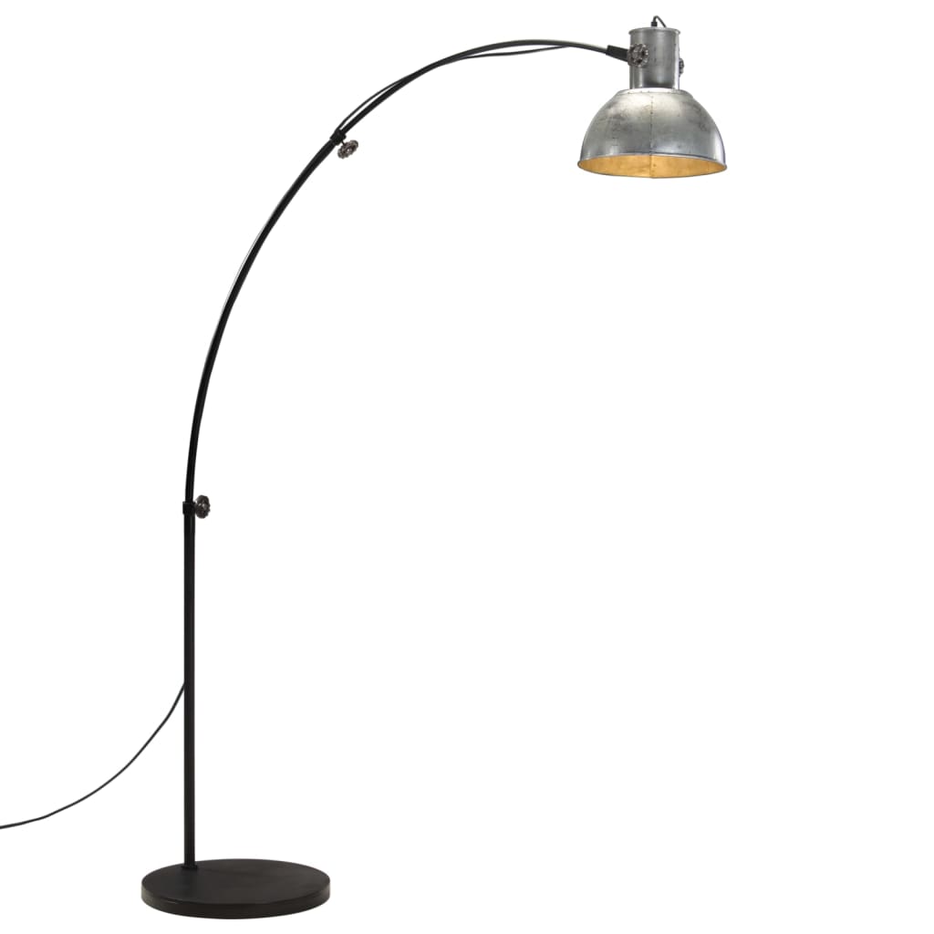 Lampadaire Industriel en Acier Arc-Argent-1-La-Fabrique-Industrielle