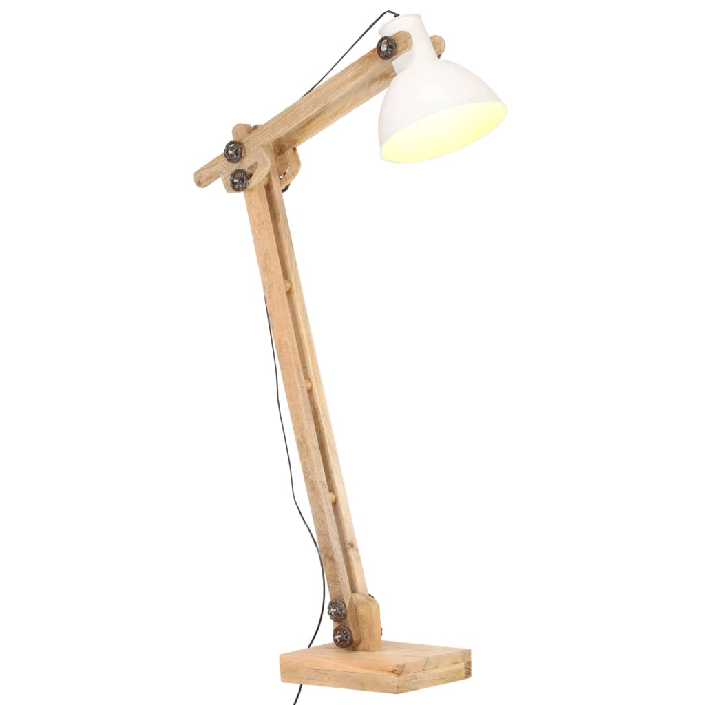 Lampadaire Industriel en Bois Fait Maison-Blanc-1-La-Fabrique-Industrielle