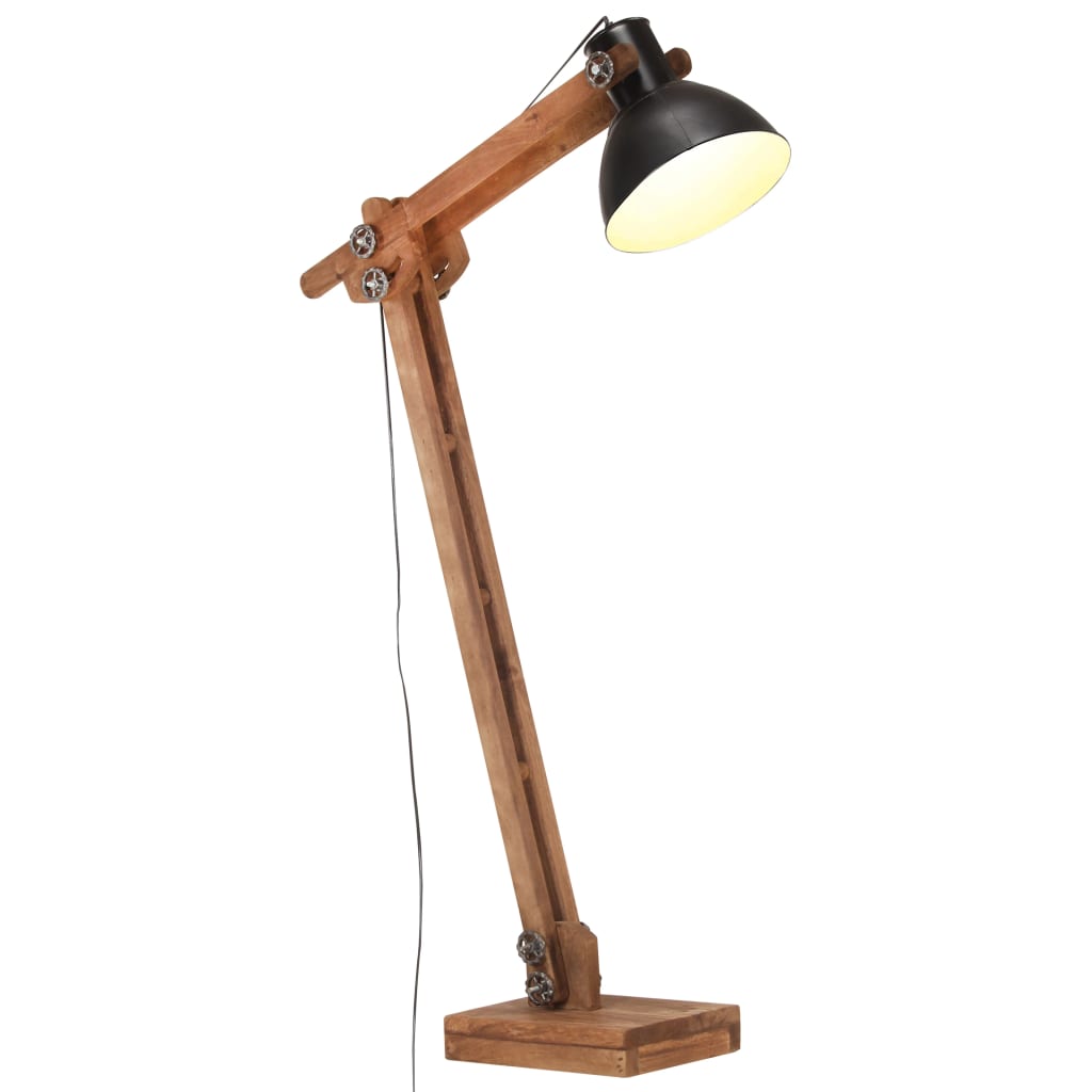 Lampadaire Industriel en Bois Fait Maison-Noir-1-La-Fabrique-Industrielle