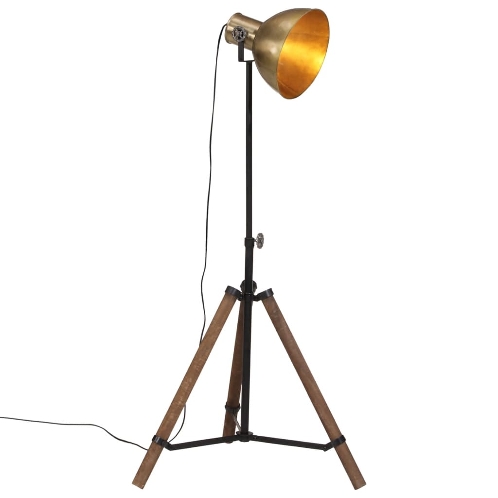 Lampadaire Industriel en Bois et Métal Noir-Laiton-1-La-Fabrique-Industrielle