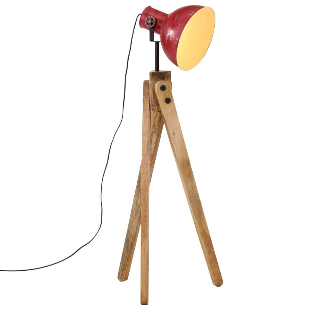 Lampadaire en Bois et Blanc Industriel-Rouge-1-La-Fabrique-Industrielle
